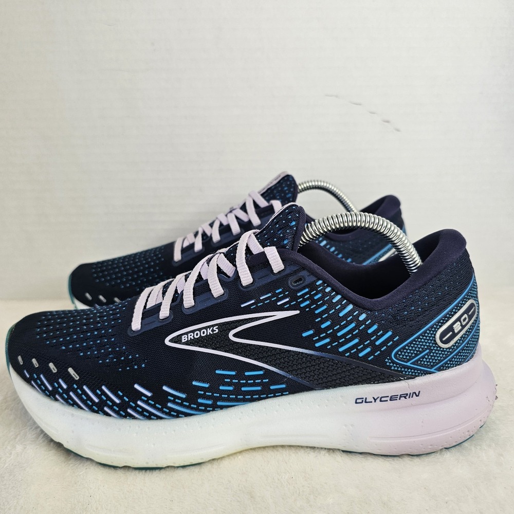 BROOKS Women's Glycerin 20 Running Shoes Size 11.5B Peacoat Paztel/Lilac